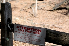 Attention Zoo Visitors Sign