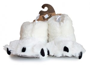 Lazy One Bear Paw Slipper - White-0